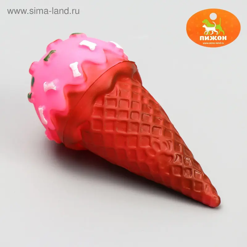 Игрушка пищащая "Эскимо", 14 см, микс цветов