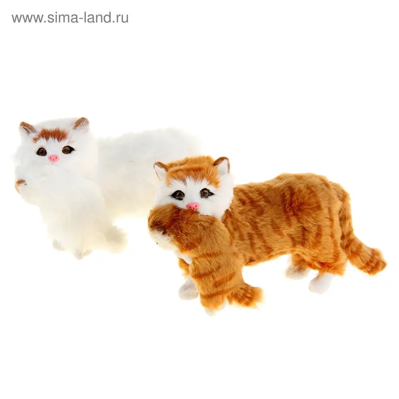 Пушистик "Кошка с котёнком" 23 х 12 х 17 см МИКС