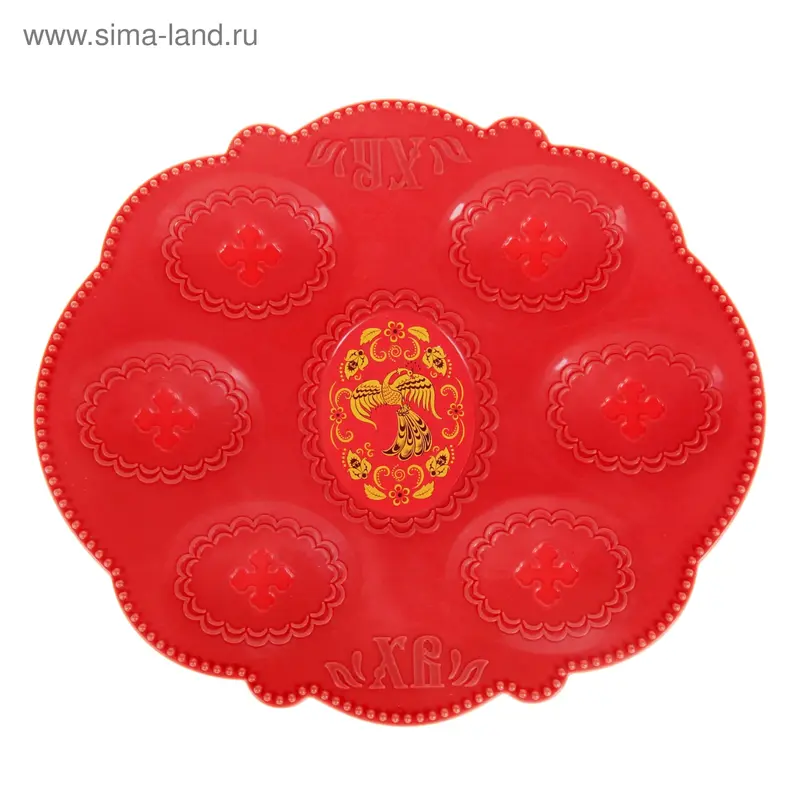Подставка для 6 яиц "Хохлома"