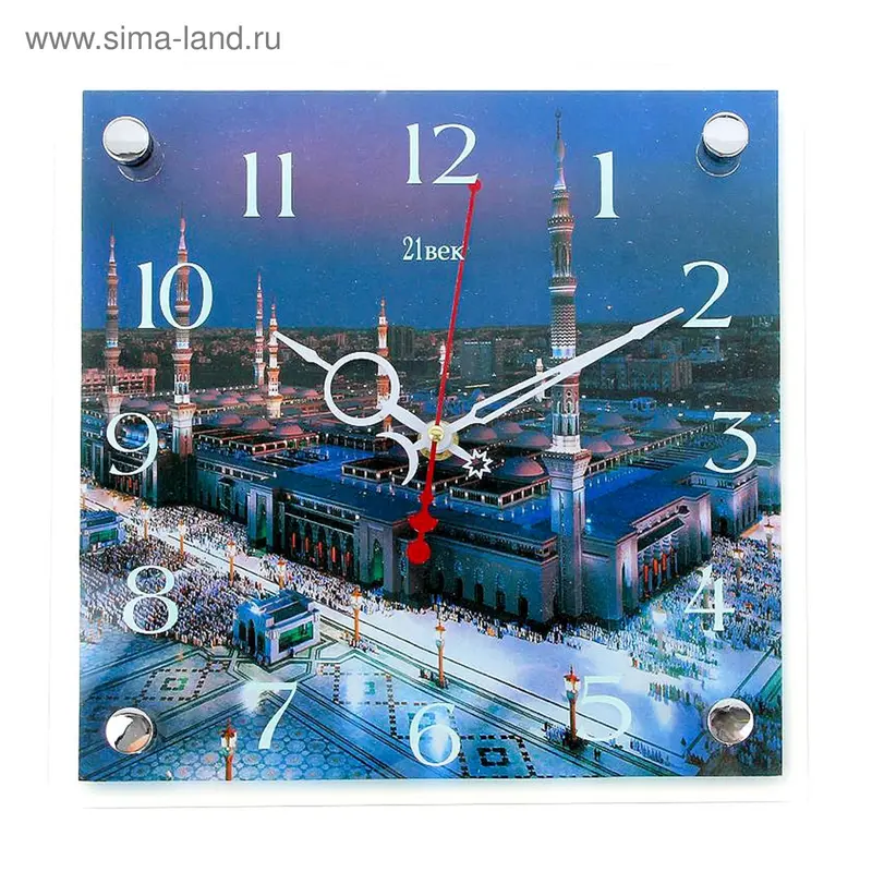 Часы настенные, серия: Город, "Мекка", 25х25 см, микс