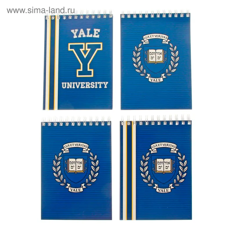 Блокнот А6, 60 листов на гребне Yale. Blue, МИКС