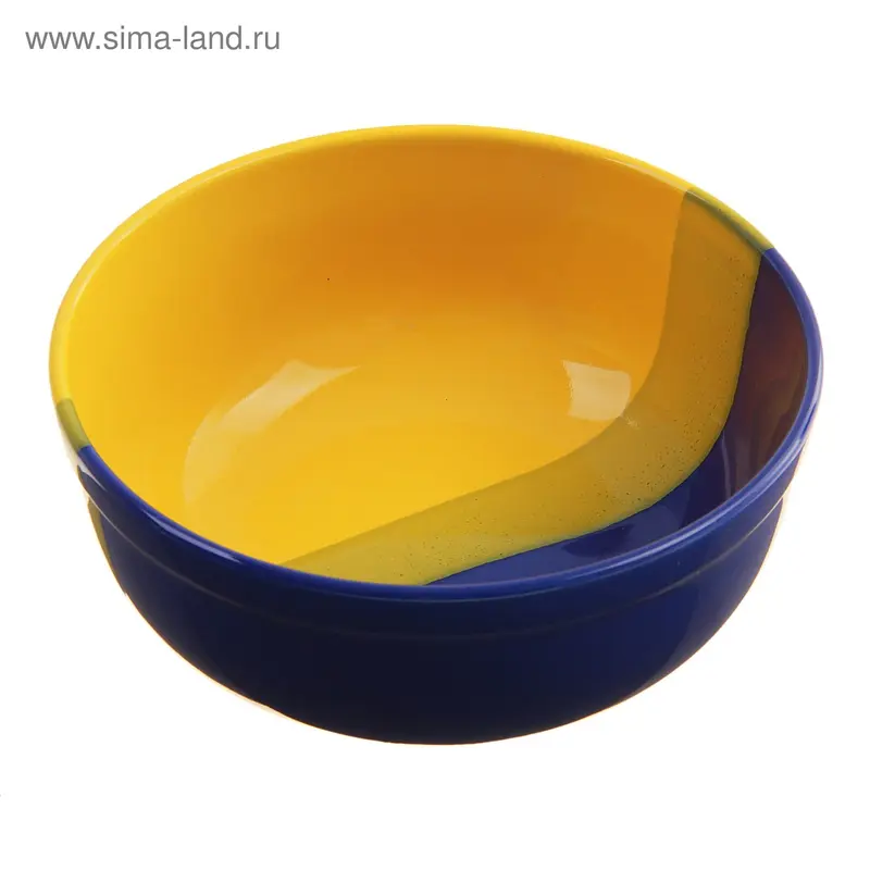 Салатник d=18 см, цвет желто-синий
