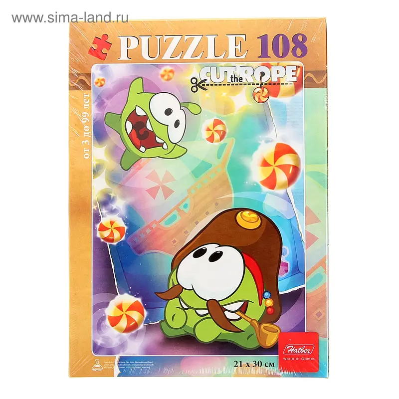 Пазлы Cut the Rope, 108 элементов