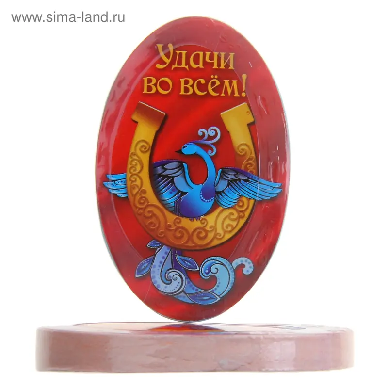 Полотенце прессованное Collorista "Удачи во всем!", размер 26х50 см, цвет микс