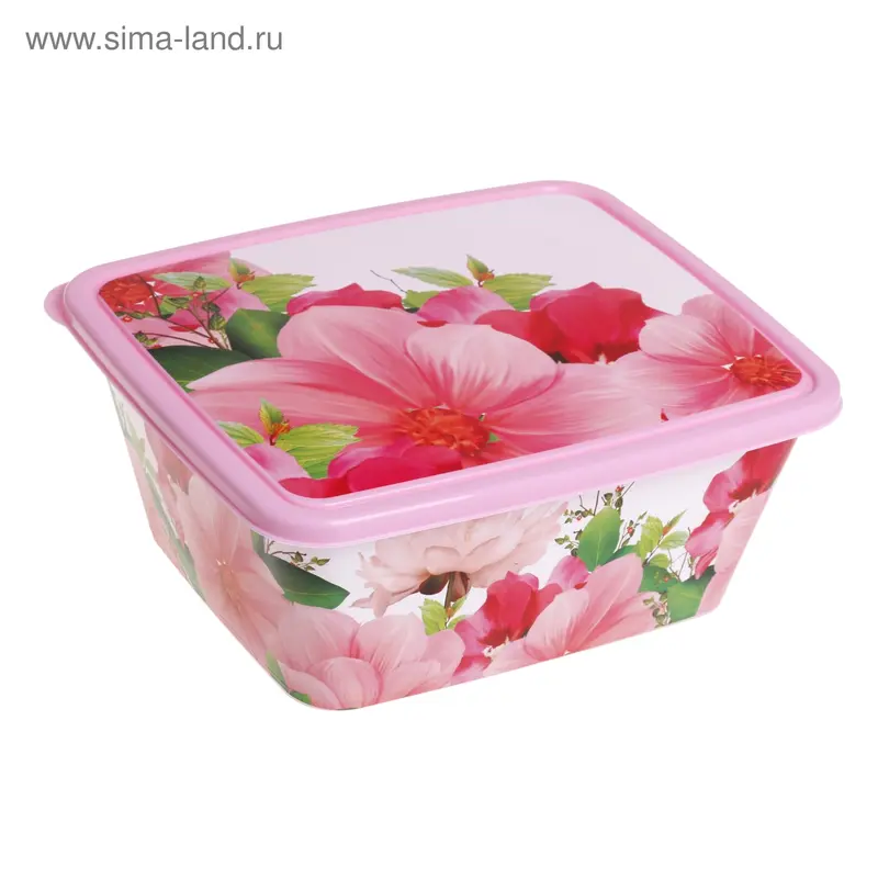 Контейнер для продуктов 3 л «Лия», цвет розовый