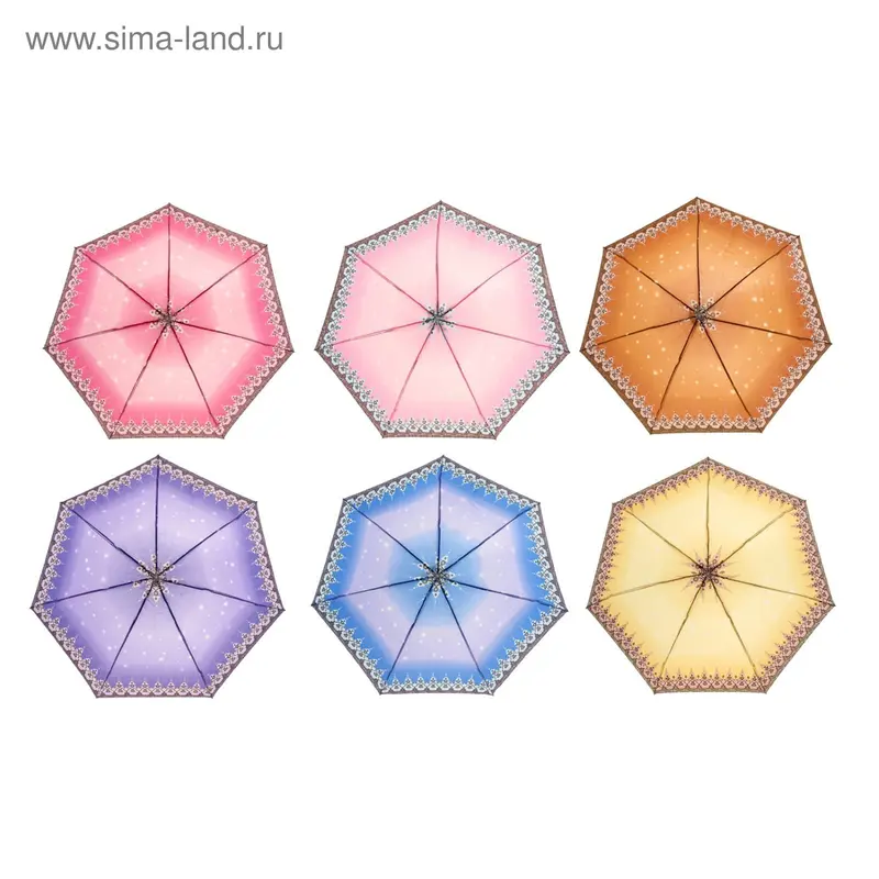 Зонт механический "Калейдоскоп", R=48см, цвет МИКС