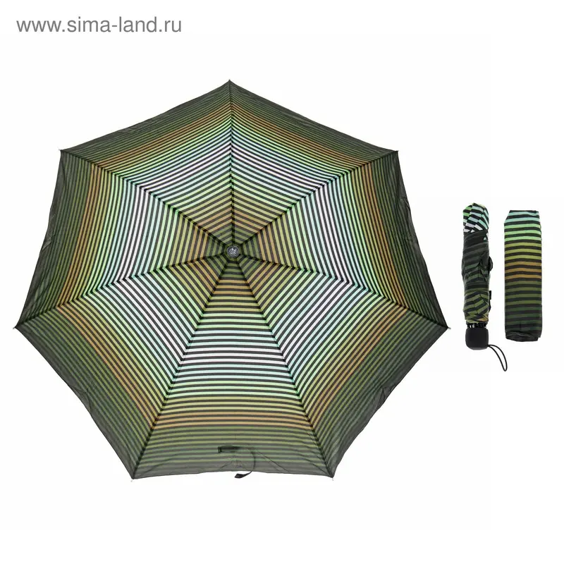 Зонт механический "Полоска", R=48см, цвет МИКС