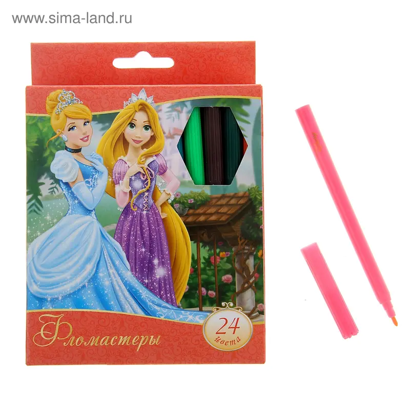 Фломастеры 24цв "Дисней. Принцессы"