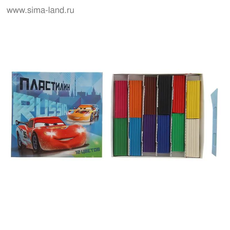 Пластилин 12 цветов Disney/Pixar Тачки