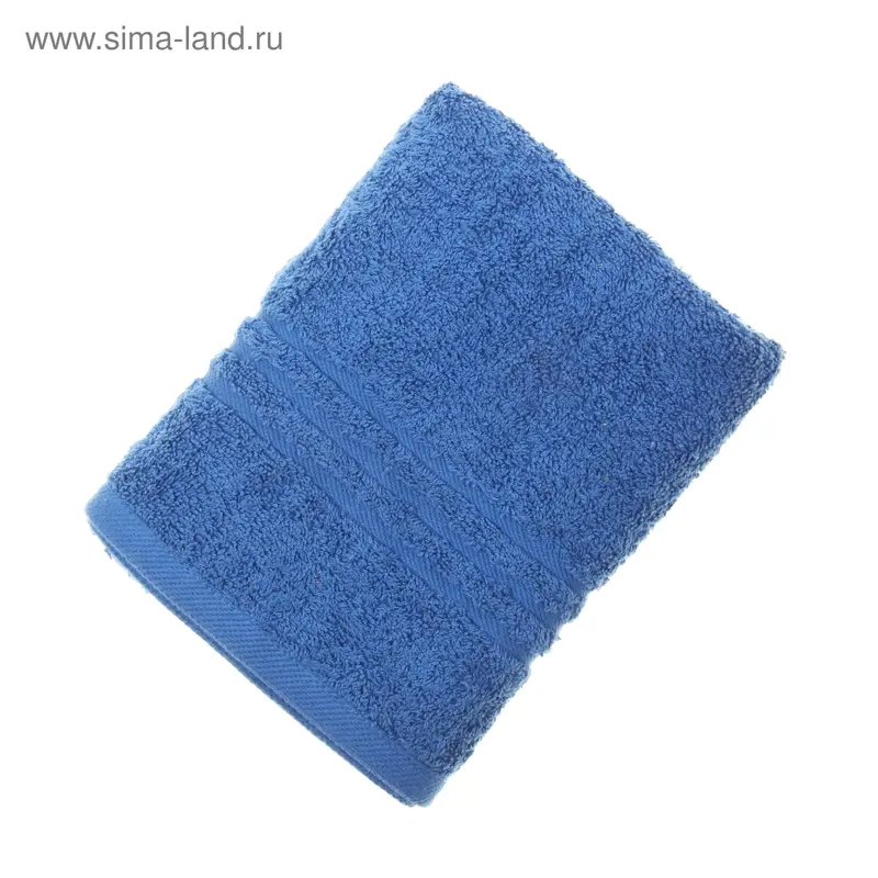 Полотенце махровое однотонное ROYAL TOUCH, 50х90см, цв. синий, 500 гр/м2