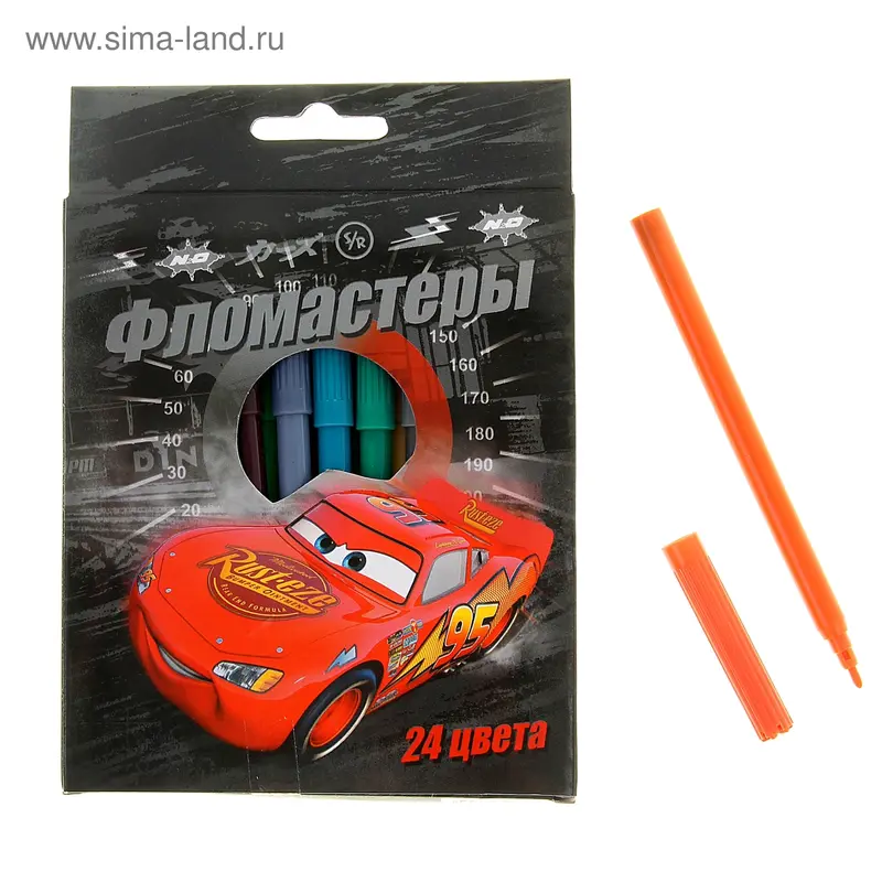 Фломастеры 24цв "Дисней. Тачки"