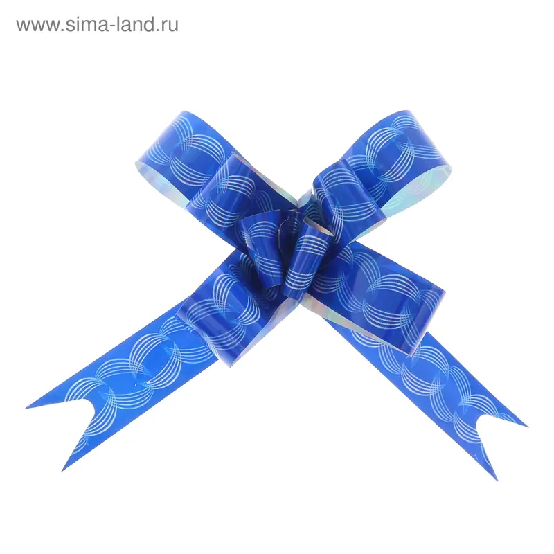 Бант-бабочка №1,8 "Кофейные зерна", цвет синий