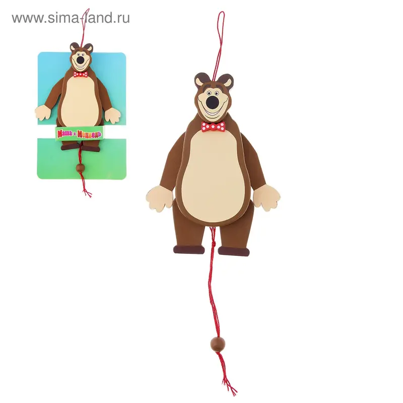 Деревянная игрушка дергунчик "Медведь"