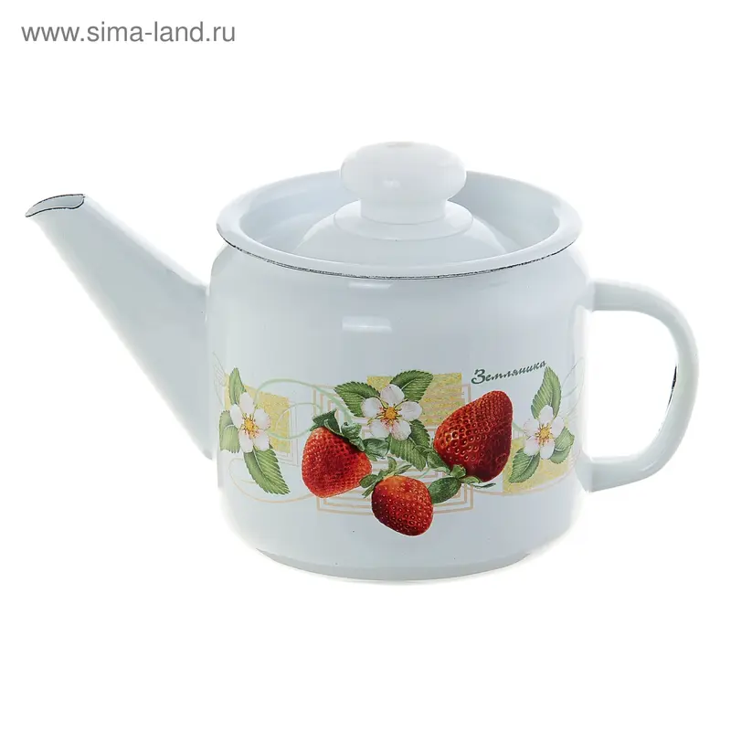 Чайник заварочный 1 л, фиксированная ручка, декор