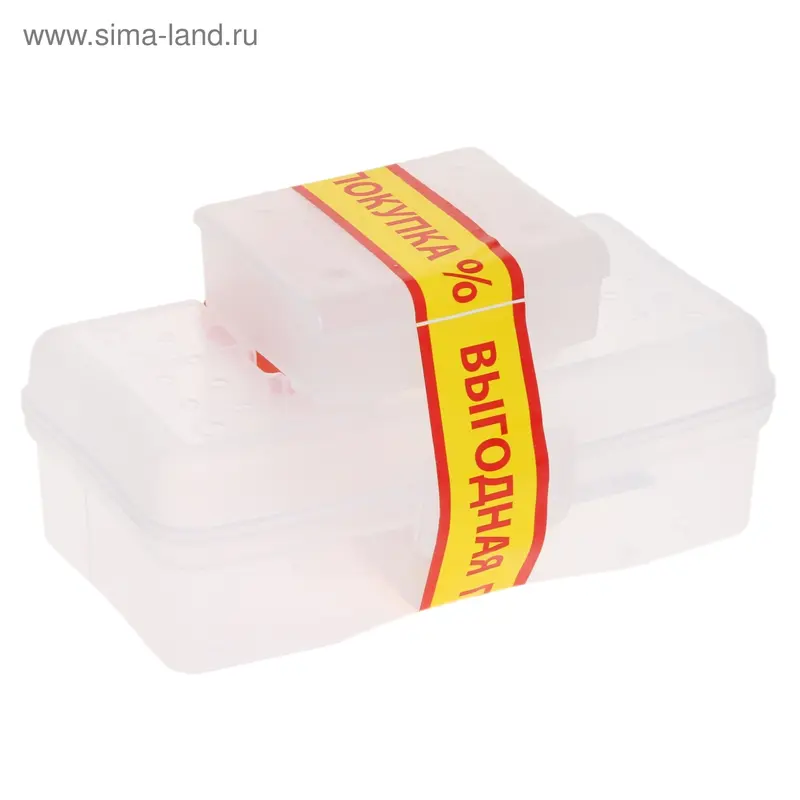 Набор Органайзер HOBBY BOX 9" + Блок для мелочей 11x9 см прозрачный