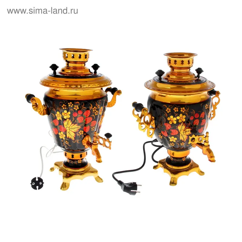 Самовар «Хохлома», микс, электрический