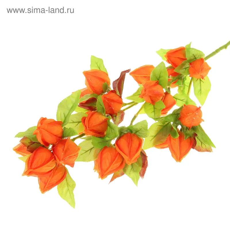 цветы искусственные физалис 85 см d-3 см оранжевый