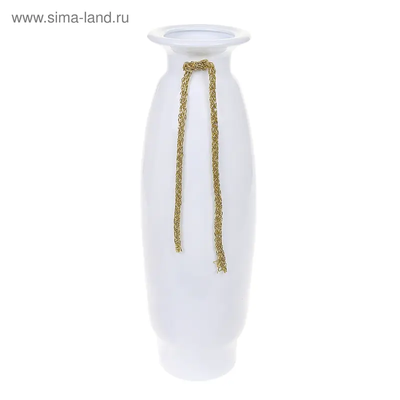 Ваза "Алиса" большая, белая, глянец