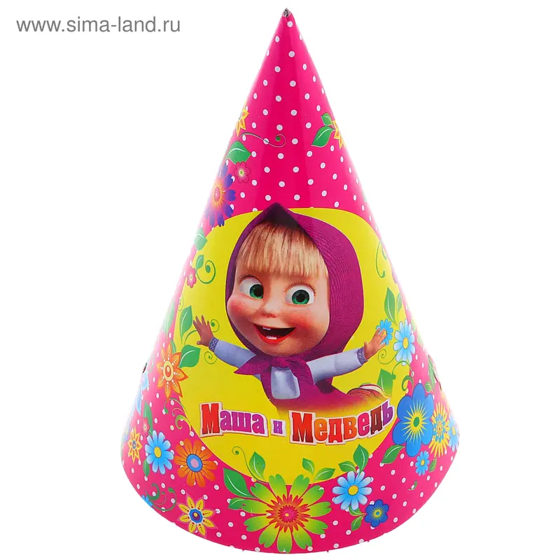 Набор колпаков "Маша и Медведь" 6 штук