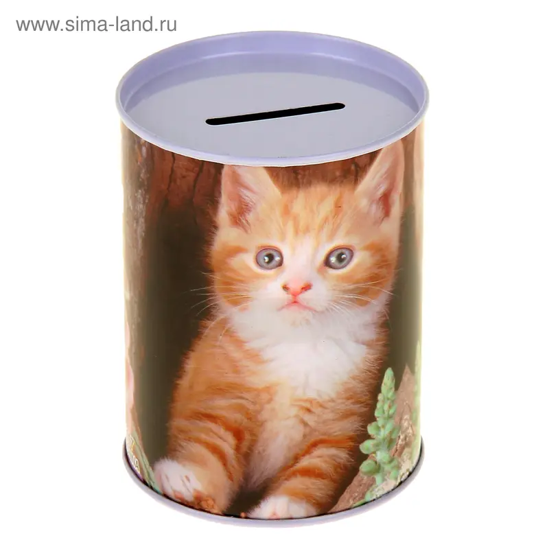 Копилка тубус "Питомцы" МИКС 10х7,5 см