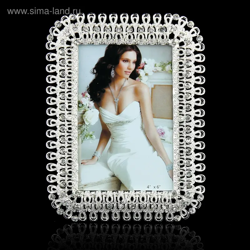 Фоторамка металл "Хвост павлина" 10х15 см