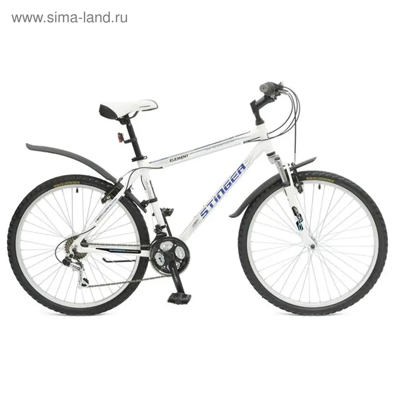 Велосипед 26" Stinger Element, 2016, цвет белый, размер 18"