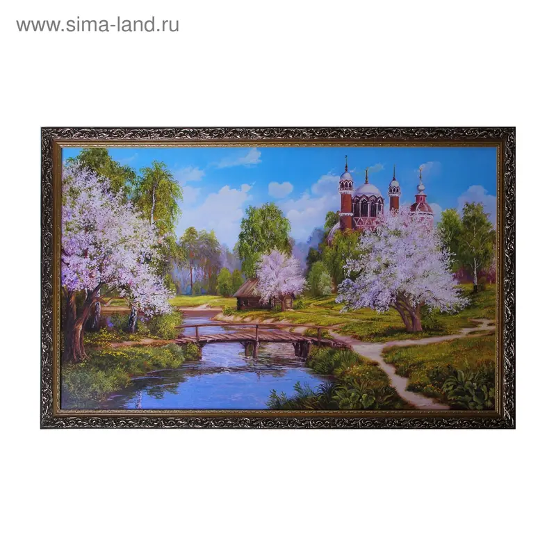Картина "Цветущие деревья" 60*100 см