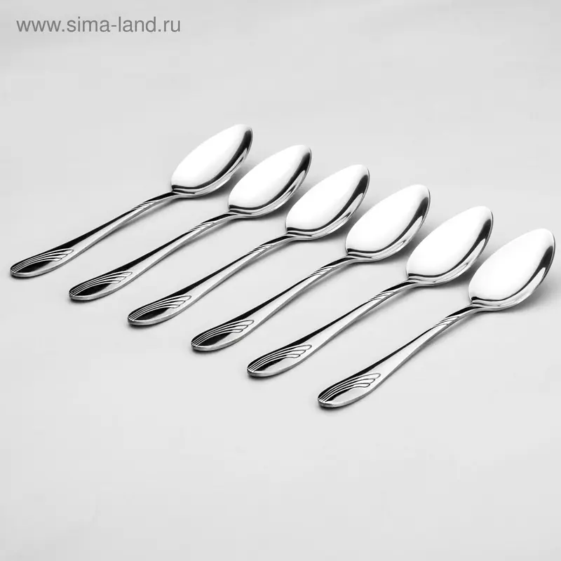 Набор ложек столовых Доляна «Линия», 19 см, 6 шт