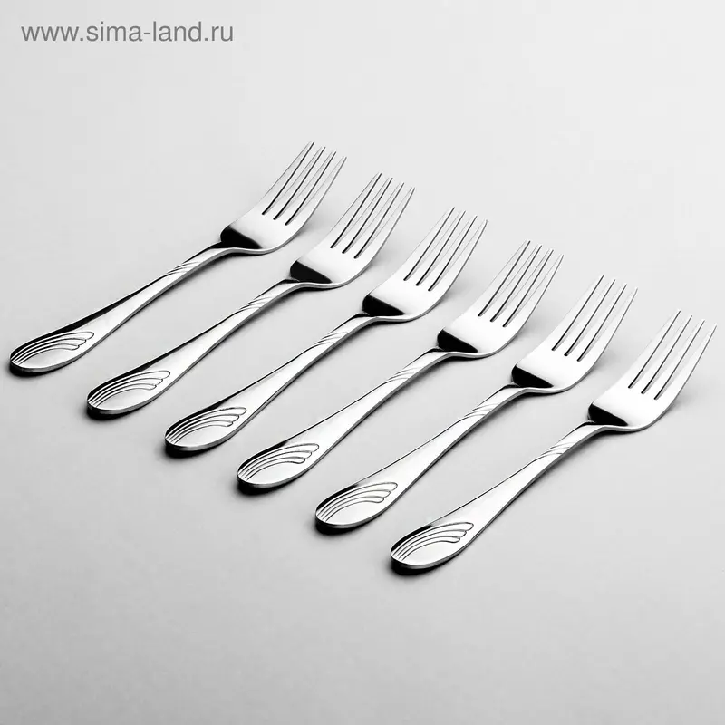 Набор вилок столовых Доляна «Линия», 19 см, 6 шт