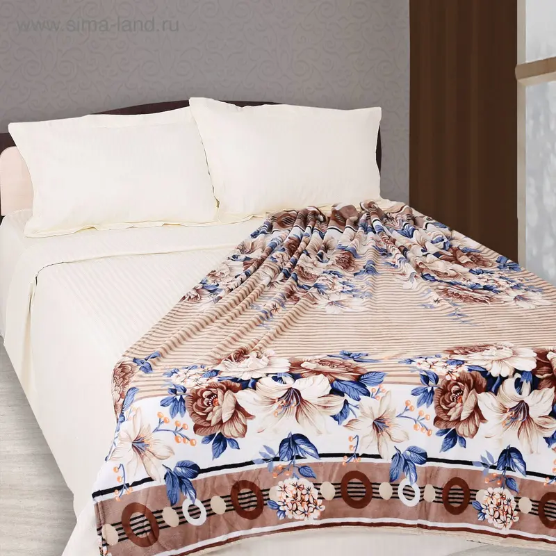 Плед "Этель корал" 1.5 сп Винтаж 150*200 см, 100% п/э, корал-флис, 220 гр/м2