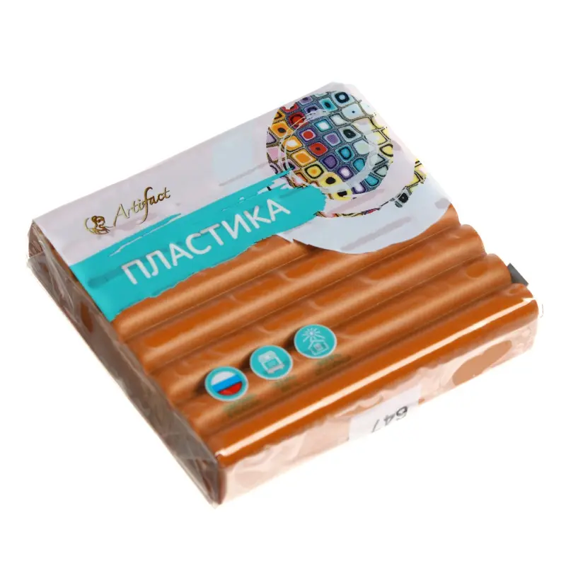 Пластика - полимерная глина, 50 г, металлик, золото