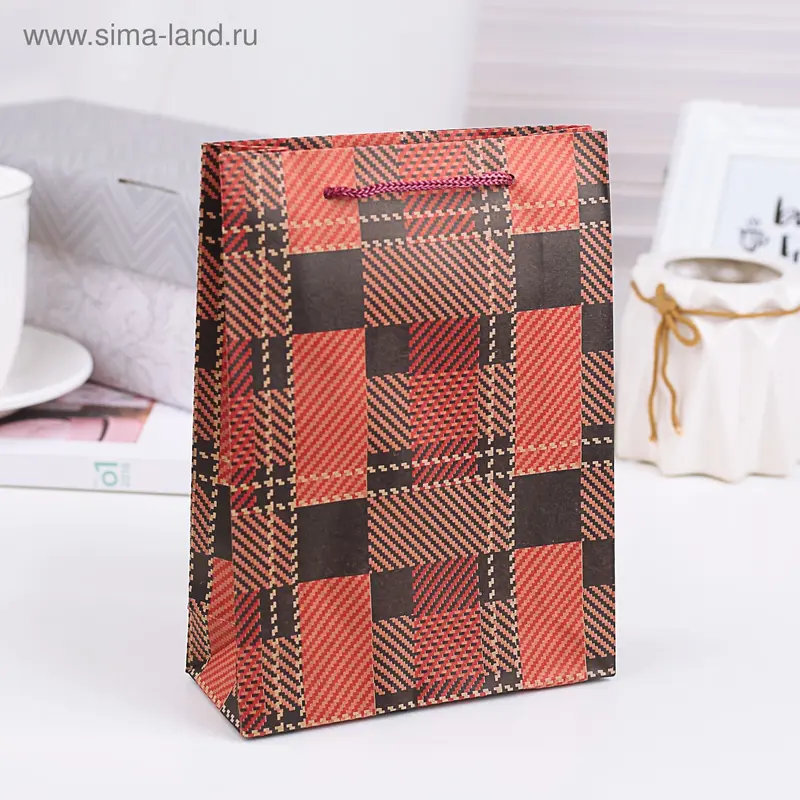 Пакет крафт "Геометрия", 15 х 20 х 6 см