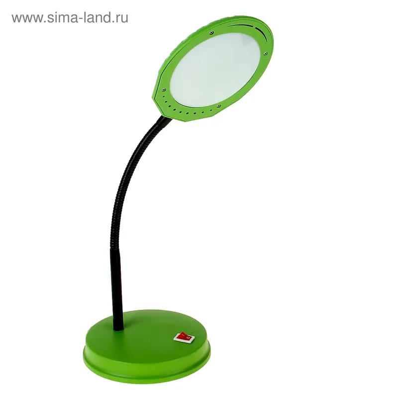 Лампа настольная LED10*5 Вт, с выкл. зеленая, h=30 см, пластик