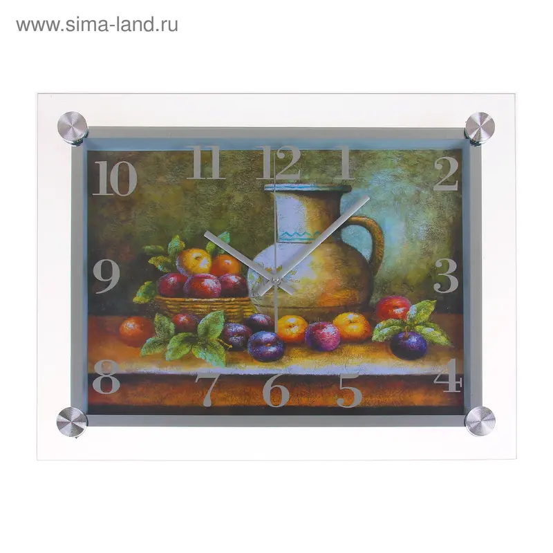 Часы настенные, серия: Кухня, "Натюрморт", 43х33 см