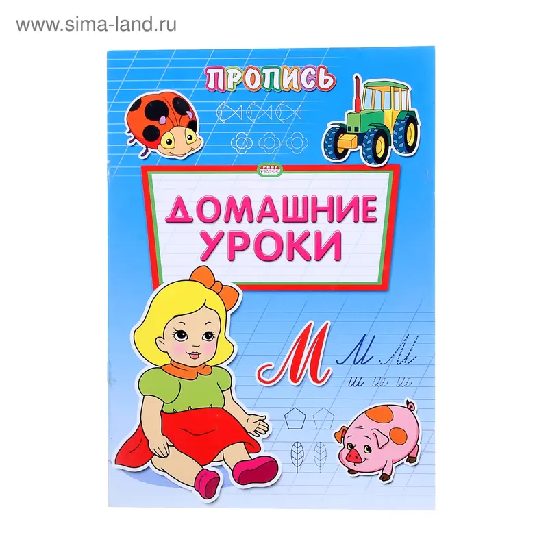 Раскраска-пропись А4 "Домашние уроки"