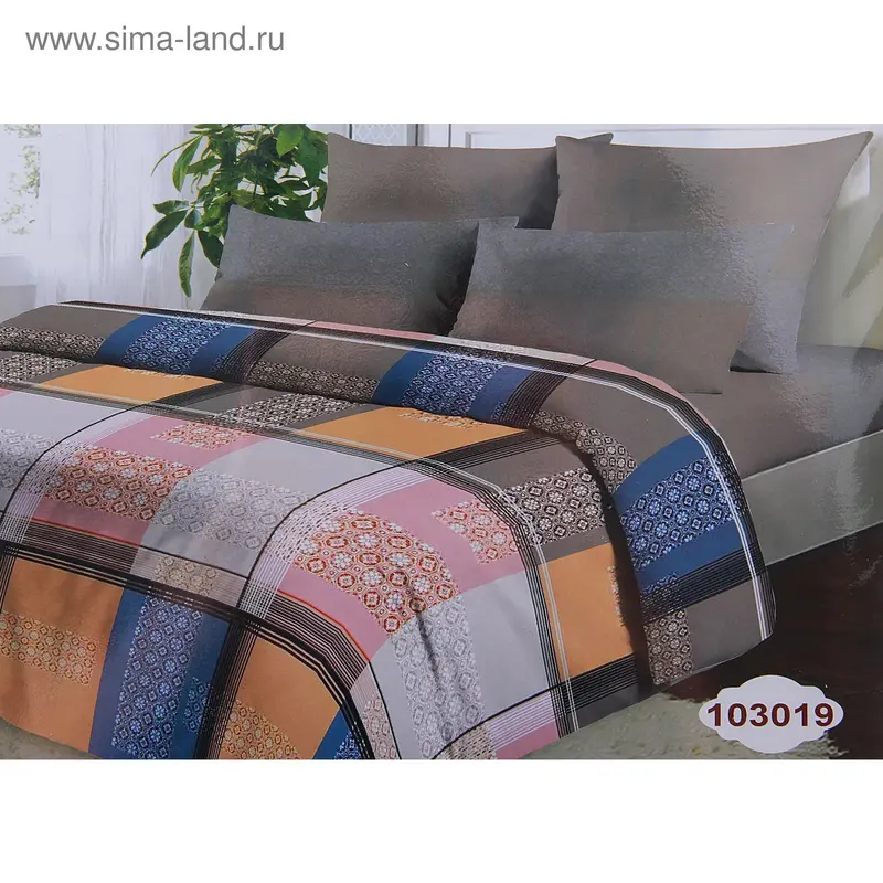 Постельное белье 2сп Виола рис.103019 200*220см, 175*215см, 70*70см 2шт