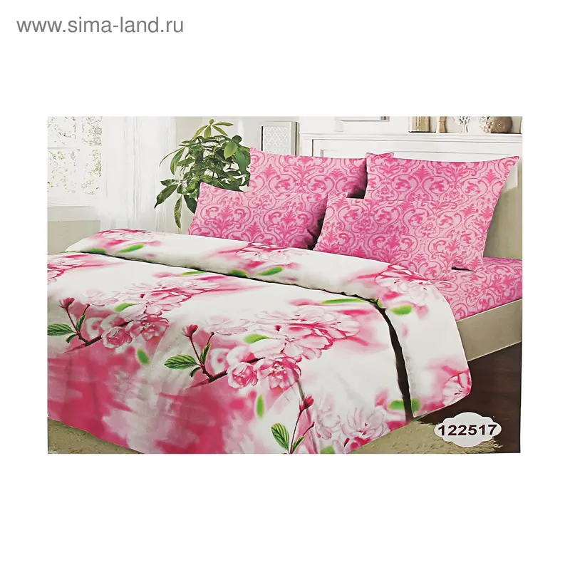 Постельное белье евро Виола рис.122517 200*220см, 220*240см, 70*70см 2шт