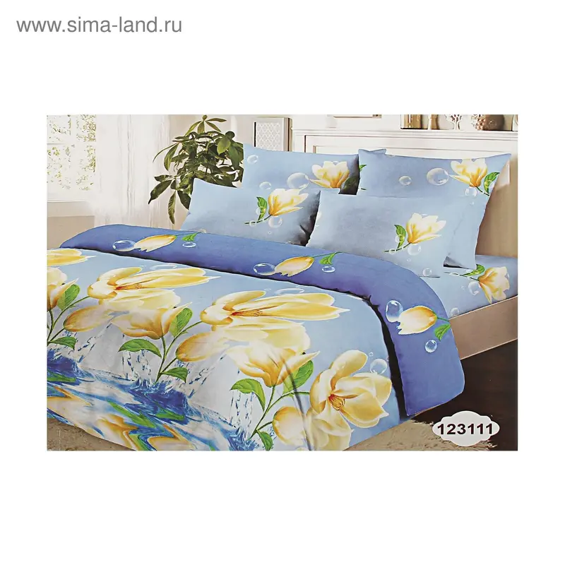 Постельное белье евро Виола рис.123111 200*220см, 220*240см, 70*70см 2шт