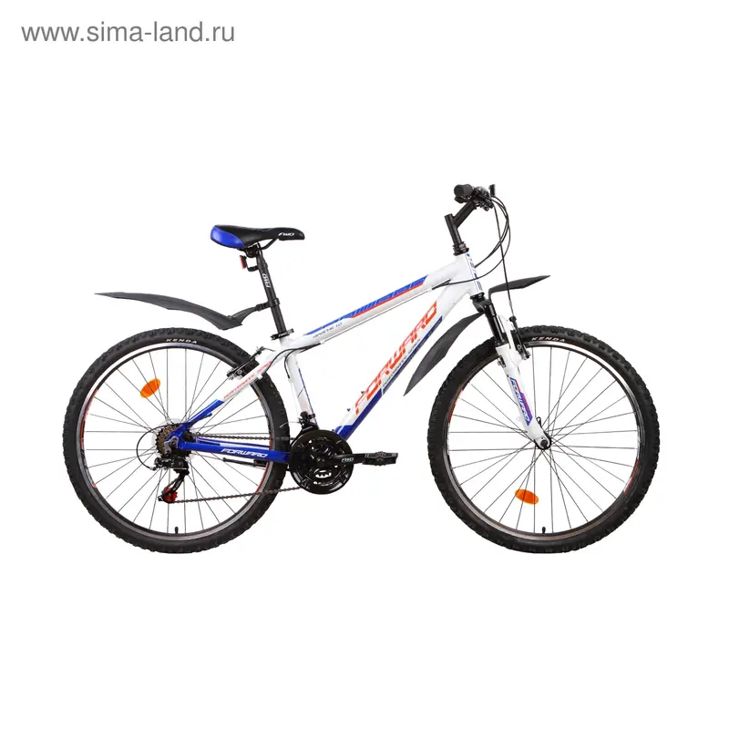 Велосипед 26" Forward Apache 1.0, 2014, цвет белый/синий, размер 17''