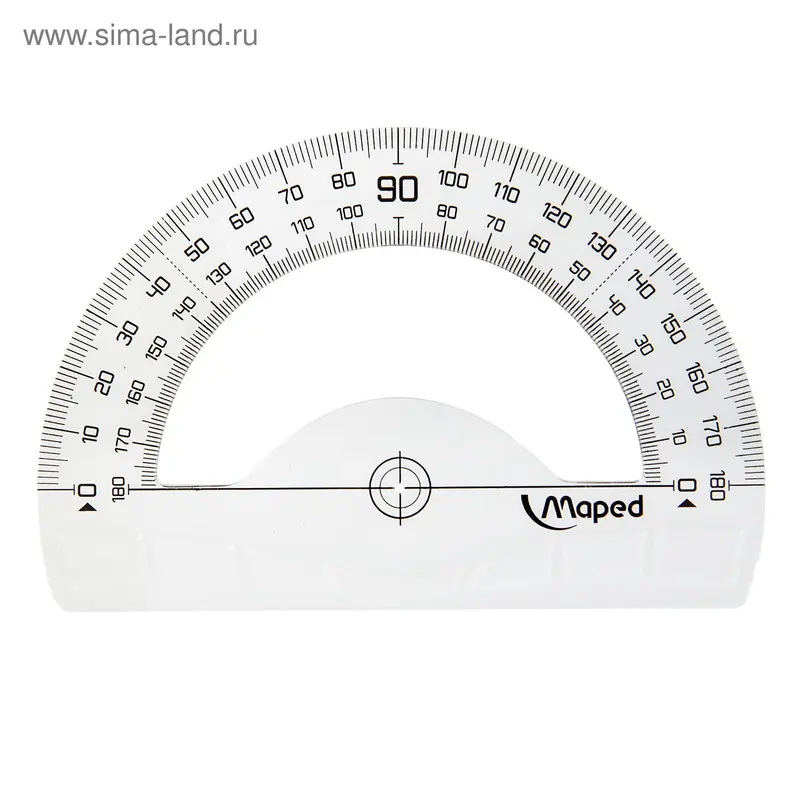 Транспортир 180*/12 см GEOMETRIC