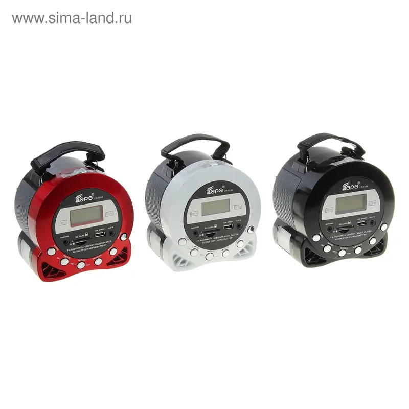 Радиоприемник USB, SD, AUX, TF, LED-фонарь МИКС
