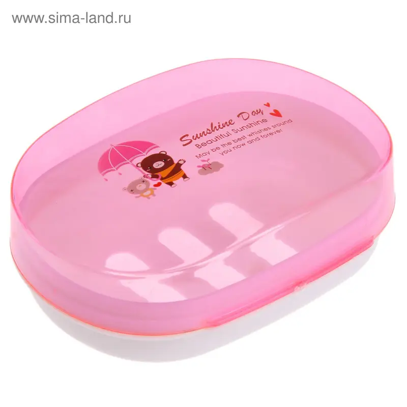 Мыльница пластиковая «Мишка», цвет МИКС