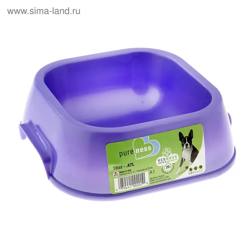 Миска из пластика "Эко-люкс", 470 мл