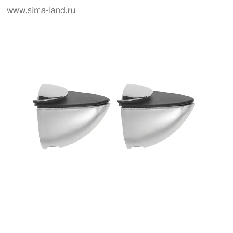 Полкодержатель (арт.619), "Пеликан", 64х46 мм, цвет хром, 2 шт