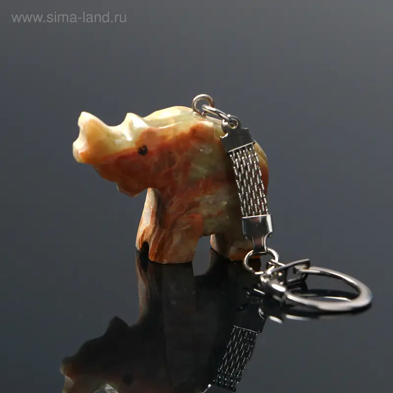 Брелок "Слоник", 4х3х1 см, оникс