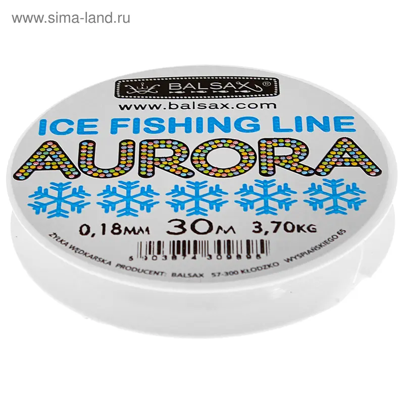 Леска зимняя Balsax Aurora, 0,18 мм, длина 30 м