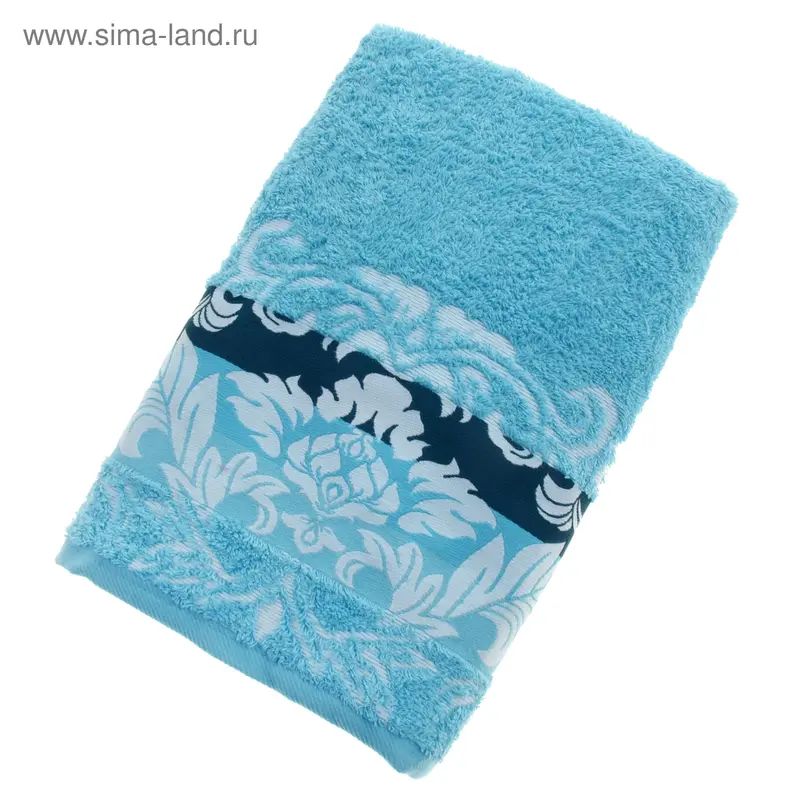 Полотенце махровое SIKEL DAMASK 70х140 см, хлопок, 500 гр/м, бирюза