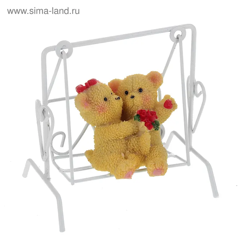 Сувенир "Мишки на качелях" МИКС, 6х9х9 см