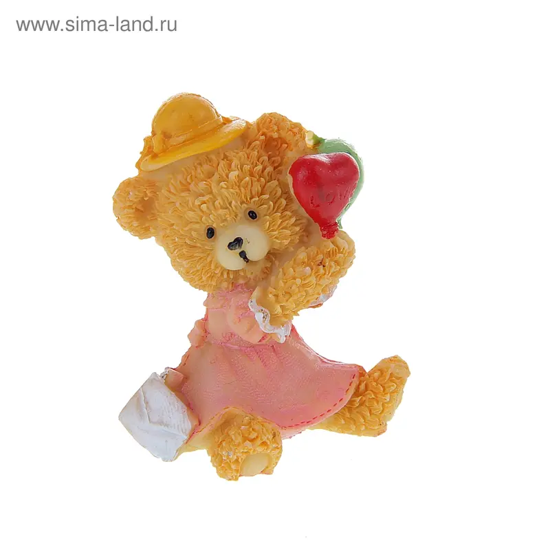 Сувенир "Мишка с сердцем" МИКС, 3,5х3х4,7 см