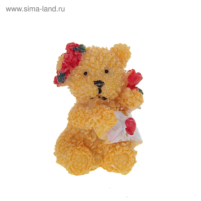 Сувенир "Мишка с валентинкой" МИКС, 2х1,8х2,8 см